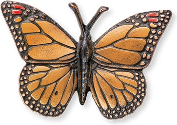Schmetterling aus Bronze für Grabstein, 7×10 cm