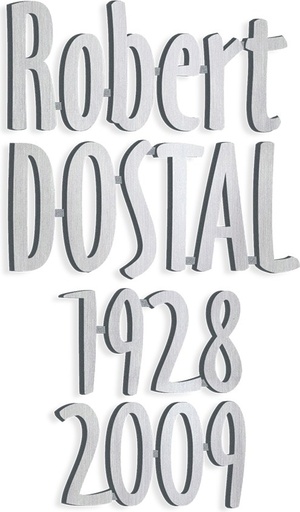 [ST-SZ026] Bronzový nápis Dostal na náhrobek