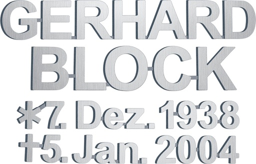 [ST-SZ019] Bronze-Inschrift Gerhard Block für Grabmal