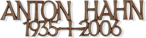 [ST-SZ057] Bronze-Inschrift Kohout für Grabmal