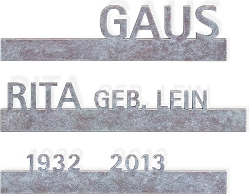 [ST-31093] Bronzový nápis na náhrobek, vlastní text