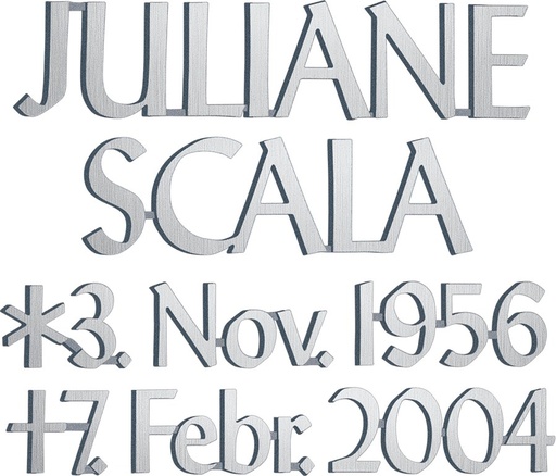 [ST-SZ011] Bronze-Inschrift Scala für Grabmal, Dicke 4–8 mm