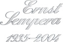 Bronze-Inschrift Sempera, breitere Ausführung