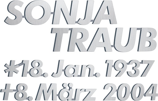 [ST-SZ016] Bronzový nápis Traub na náhrobek