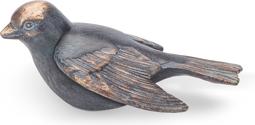 Bronze-Vogel für Grabmal, 3×2×7 cm oder 3×4×7 cm
