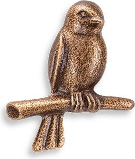 [ST-20817] Bronzový ptáček na náhrobek, 5×4,5 cm