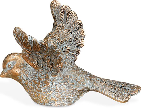 Bronzevogel für Grabstein, 6×8×9 cm