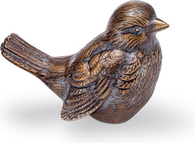 Vogel aus Bronze für Grabstein, 6×9×5 cm