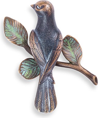 [ST-37223] Vogel auf Zweig aus Bronze, 10×8 cm