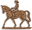 Bronzerelief Reiterin für Grabstein, 8×8,5 cm oder 13×13,5 cm