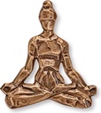 Lotussitz Bronzerelief für Grabstein, 8×7 cm