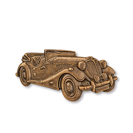 Bronzový reliéf Oldtimer na náhrobek, 5×9 cm nebo 8×15,5 cm