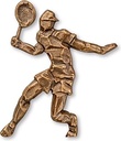 Tennisspieler Bronzerelief für Grabstein, 8×6,5 cm oder 12×10 cm