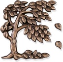 Baum mit separaten Blättern aus Bronze, 14×15 cm