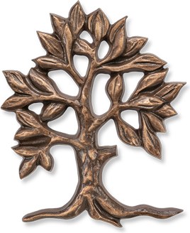 [ST-20028] Bronzový Strom života na náhrobek, 16×13 cm nebo 20×16 cm