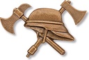 Bronzový symbol hasičů na náhrobek, 6×9 cm nebo 9,5×15 cm