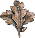 Eichenlaub aus Bronze für Grabstein, 14×12 cm