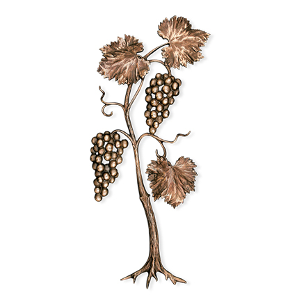 [ST-33150] Bronzener Rebstock für Grabstein, 60×28 cm