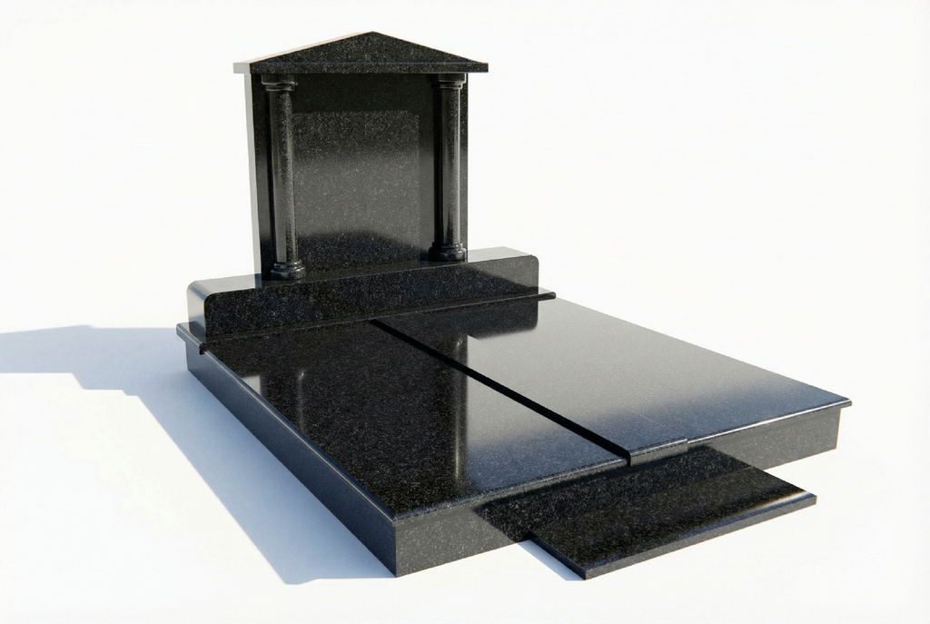 Doppelgrab Granit Nero Assoluto