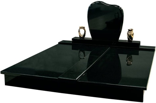 [6122] Doppelgrab Granit Nero Assoluto
