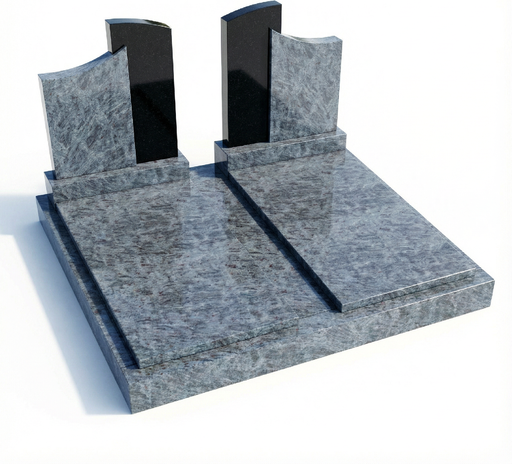[6210] Doppelgrab Granit Vizag Blue Nero