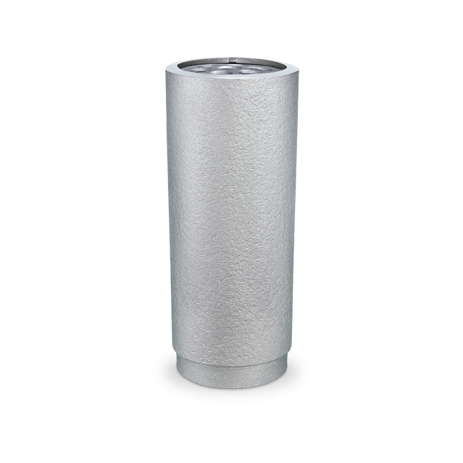 Aluminium-Vase für Grabstein, Höhe 25 cm, Durchmesser 11 cm