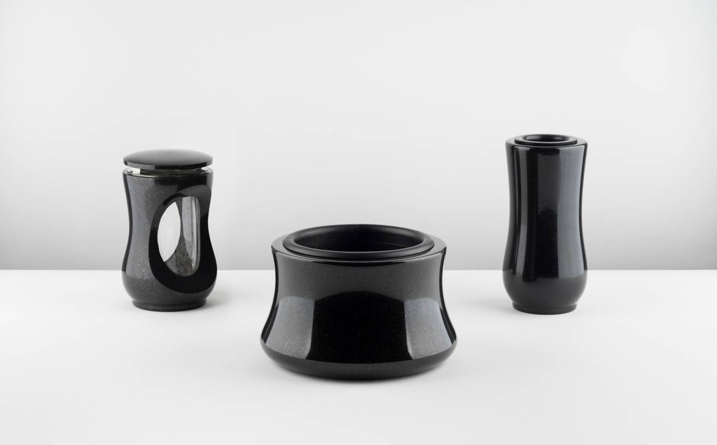 Friedhofs- Set Nr. 10B – Vase, Lampe und Schale