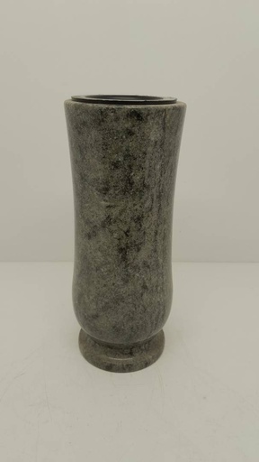 [MG-AV386-10/25] Friedhofs-Vase Francisco - hell Granit