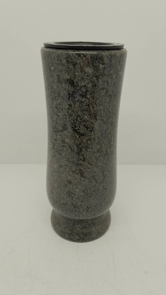Friedhofs-Grabvase Francisco aus dunklem Granit