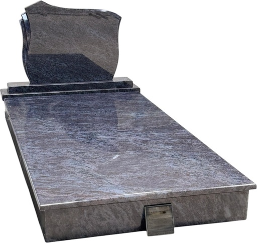 [4308] Einzelgrab Granit Vizag Blue