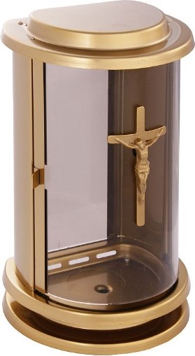 [202/BRO] Runde Laterne, hinten mit Motiv ausgeschnitten. (Bronze)