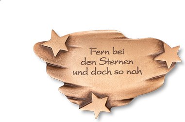 [ST-31552] Náhrobní deska Hvězdná obloha s gravurou, 9,5×15,5 cm