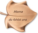 Schriftträger Motiv »Blatt« mit Gravur, 12×14 cm
