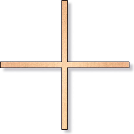 Grabkreuz Alblock, 25×25 cm, Bronze