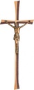 Náhrobní kříž Kontura s Kristem, bronz, 35–50 cm