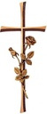 Grabkreuz »Kontur« mit Rose, Bronze, 30–60 cm