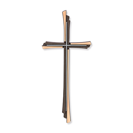 [ST-61121] Náhrobní kříž na desku, bronz, 30–60 cm