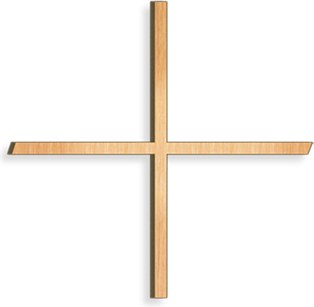 [ST-28035] Gleichschenkliges Grabkreuz aus Bronze, 8–30 cm
