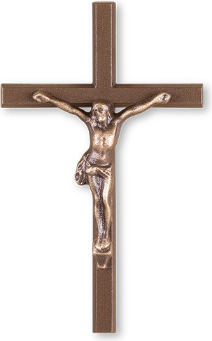 [ST-20806] Grabkreuz mit Christus aus Bronze, 10×6 cm