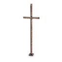 Grabkreuz mit Glaskristall, Bronze, 61×19 cm