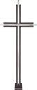 Náhrobní kříž s křišťálem, bronz, 73×28 cm nebo 93×28 cm