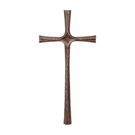 Grabkreuz mit Glaskristall, Bronze, 85×40 cm