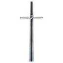 Grabkreuz mit Glaskristall aus Bronze, 92×36 cm