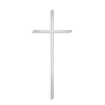 [ST-26077] Grabkreuz mit Schriftzug Weidner aus Edelstahl, 10–45 cm