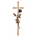 Grabkreuz »Schwere Block« mit Rose, 30–50 cm