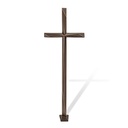 Grabkreuz freistehend aus Bronze, 61×19 cm