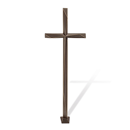 [ST-62623] Grabkreuz freistehend aus Bronze, 61×19 cm
