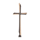 Grabkreuz freistehend aus Bronze, 61×24,5 cm