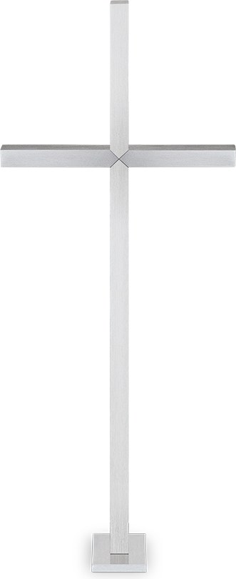 Náhrobní kříž z nerezové oceli, 61×23 cm nebo 91×28 cm
