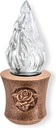 Náhrobní lampáš na baterie, bronz, výška 14–19 cm